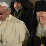 البابا فرنسيس خلال اللقاء المسكوني في كنيسة القيامة في القدس
